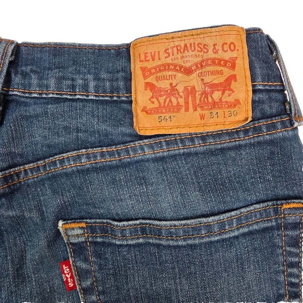 Levi Straus Womens 541 Blue Denim Jeans W31 x L30 Straight Leg - Picture 6 of 8